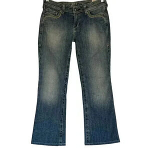 ARIAT Turquoise Women’s Denim Jeans Rhinestone Embellishments Size 28S